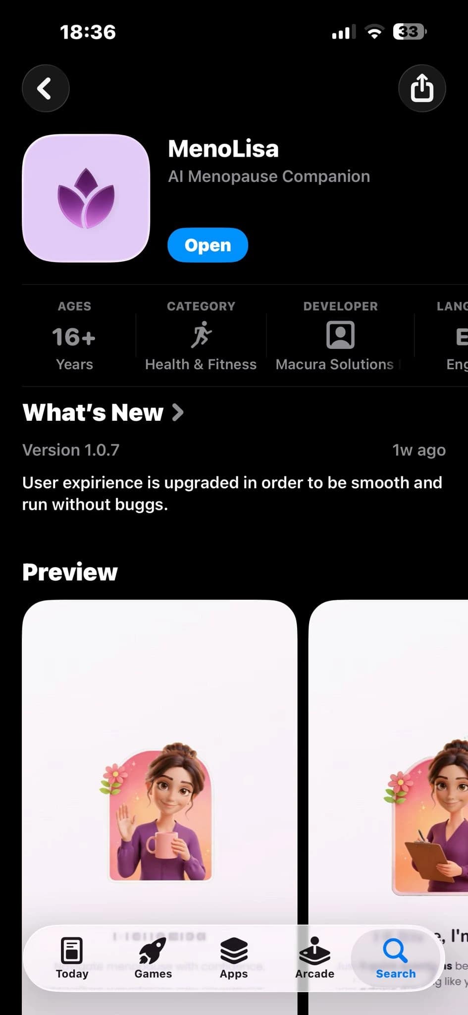MenoLisa na App Store-u